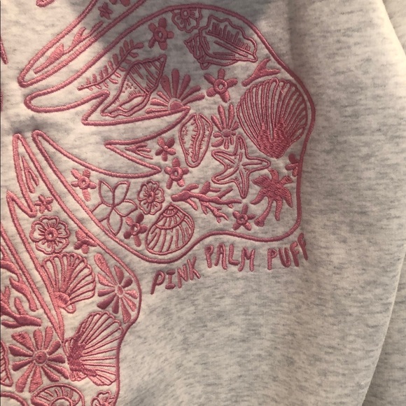 Casual Light Gray Hoodie with Pink Accents - Picture 6 of 6